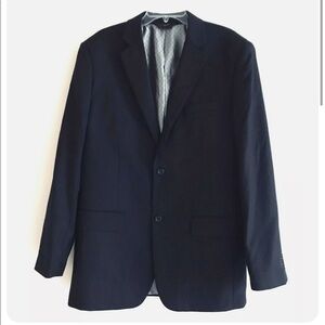 Fortini | Italian Collezione Wool Suit Jacket Mens Size 40L Navy Blue Two Button
